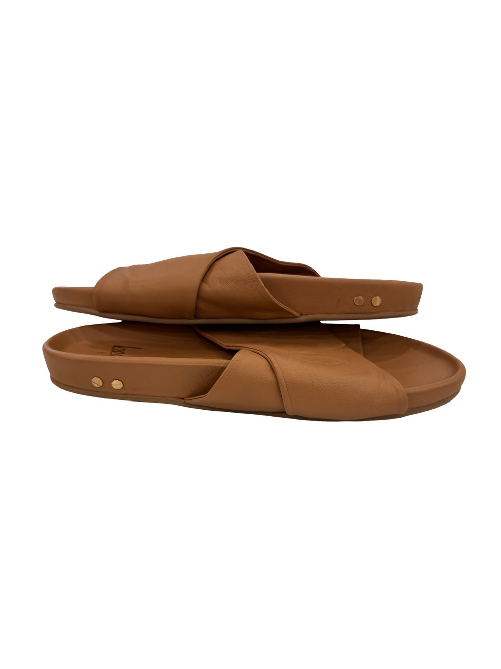 beek Tan Leather Crisscross Slip-On Mules - Picture 6 of 6